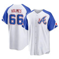 Fenge A.Braves #66 Grant Holmes Player White Replica City Connect Stitched Jerseys