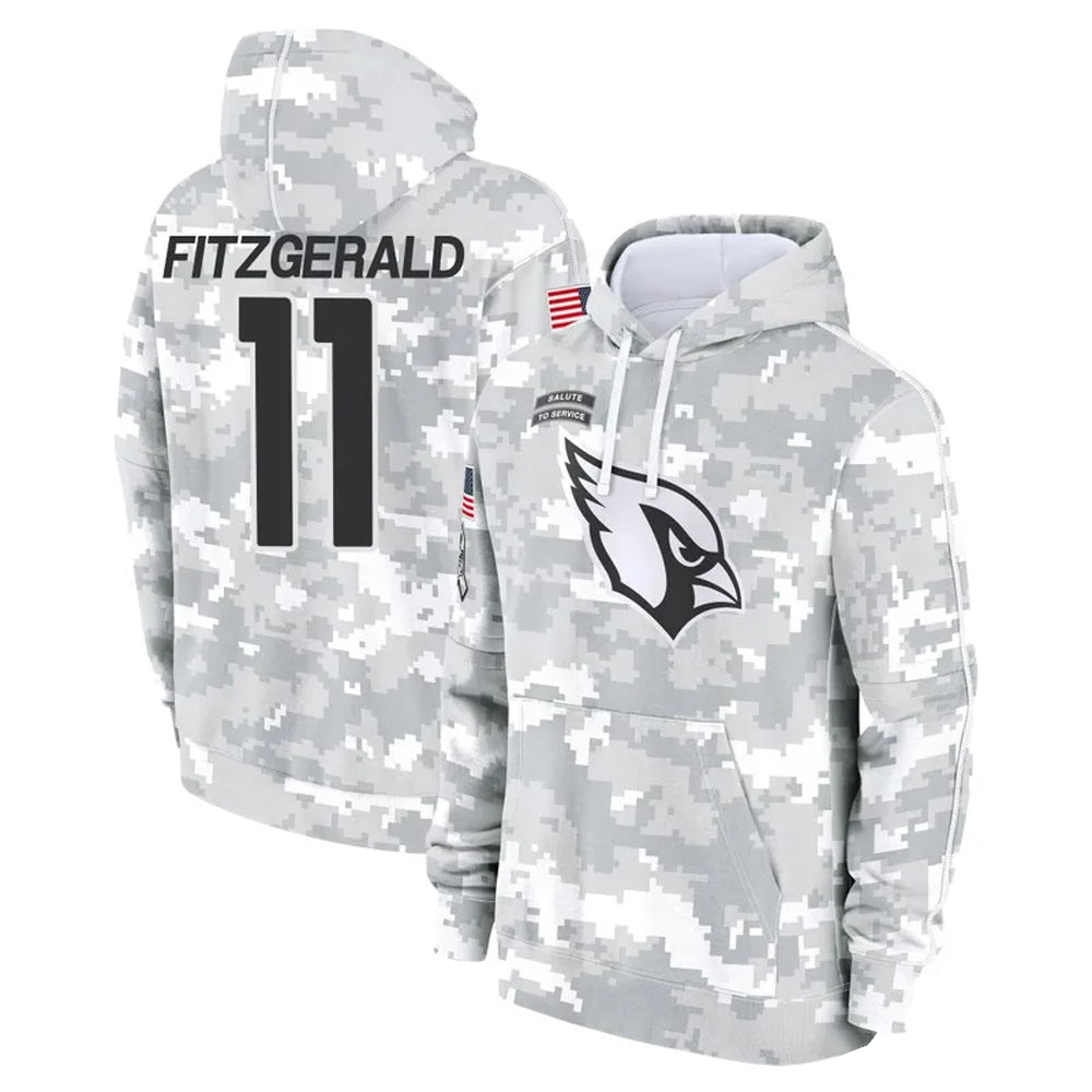 Fenge A.Cardinals #11 Larry Fitzgerald Player Arctic Camo Salute to Service Limited Hoodie Stitched Jerseys