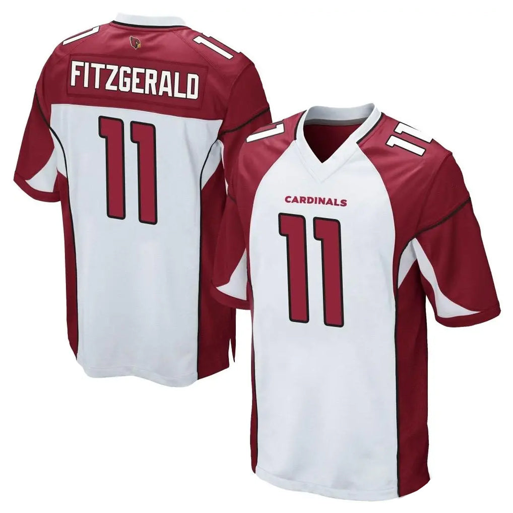 Fenge A.Cardinals #11 Larry Fitzgerald Player White Cardinal Home Game Stitched Jerseys