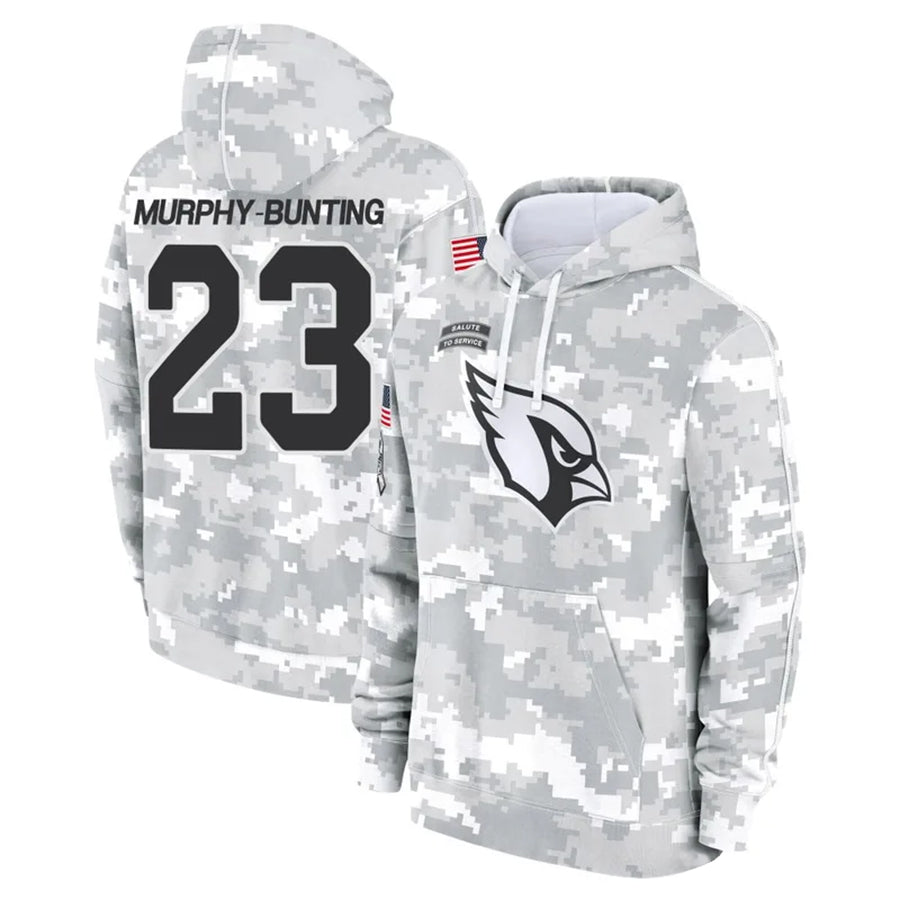 Fenge A.Cardinals #23 Sean Murphy-Bunting Player Camo Salute to Service Hoodies Stitched Jerseys