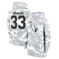 Fenge A.Cardinals #33 Trey Benson Player Arctic Camo Salute to Service Hoodies Stitched Jerseys
