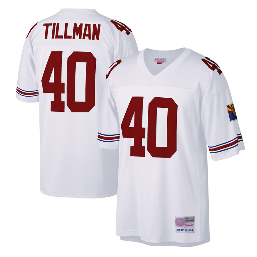 Fenge A.Cardinals #40 Pat Tillman Player Mitchell & Ness White Legacy Replica Stitched Jerseys