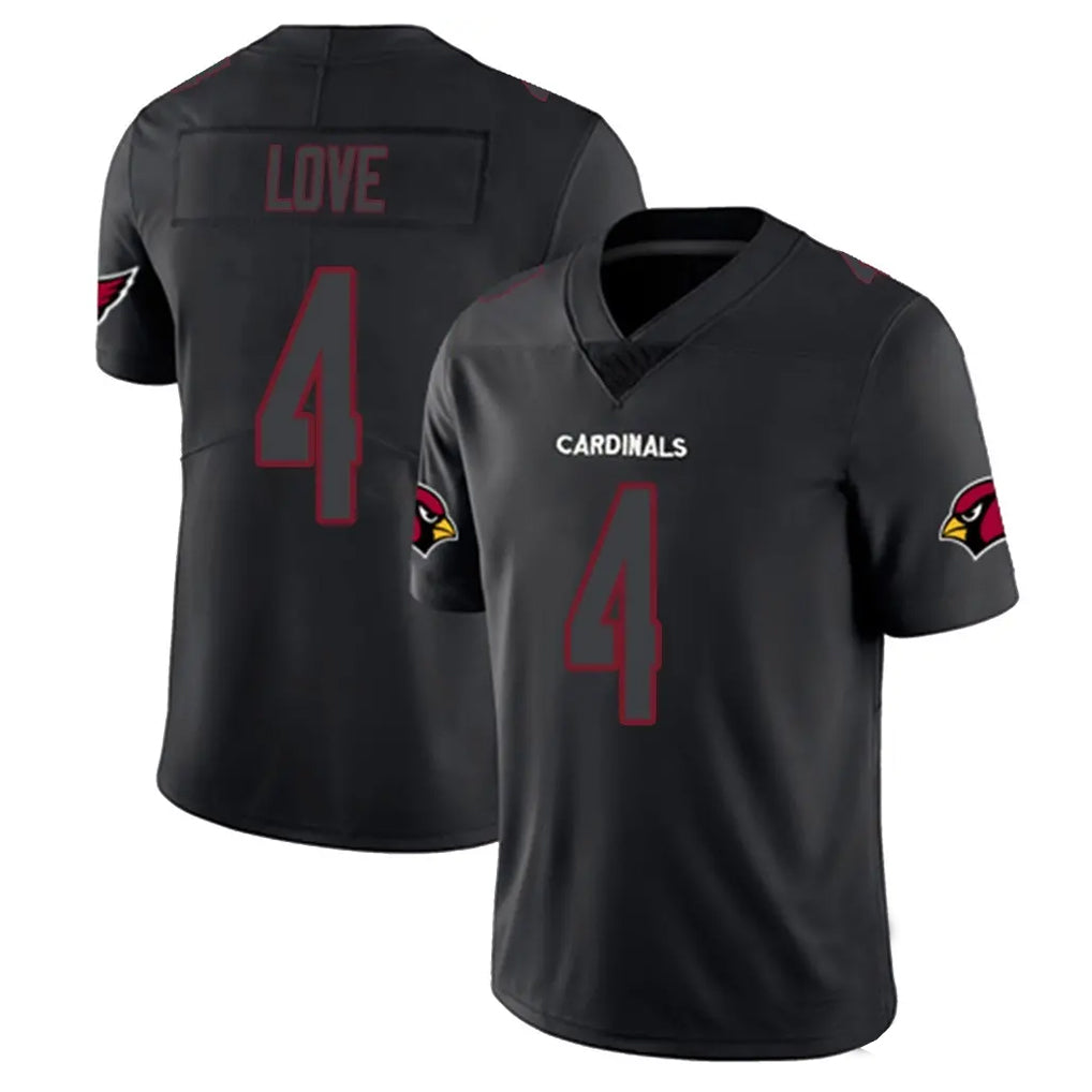 Fenge A.Cardinals #4 Jeremiyah Love Player Black Impact Limited Home Game Stitched Jerseys