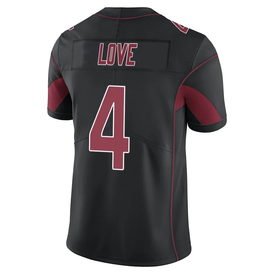 Fenge A.Cardinals #4 Jeremiyah Love Player Black Limited Elite Home Game Stitched Jerseys