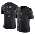 Fenge A.Cardinals #4 Jeremiyah Love Player Black RFLCTV Limited Home Game Stitched Jerseys