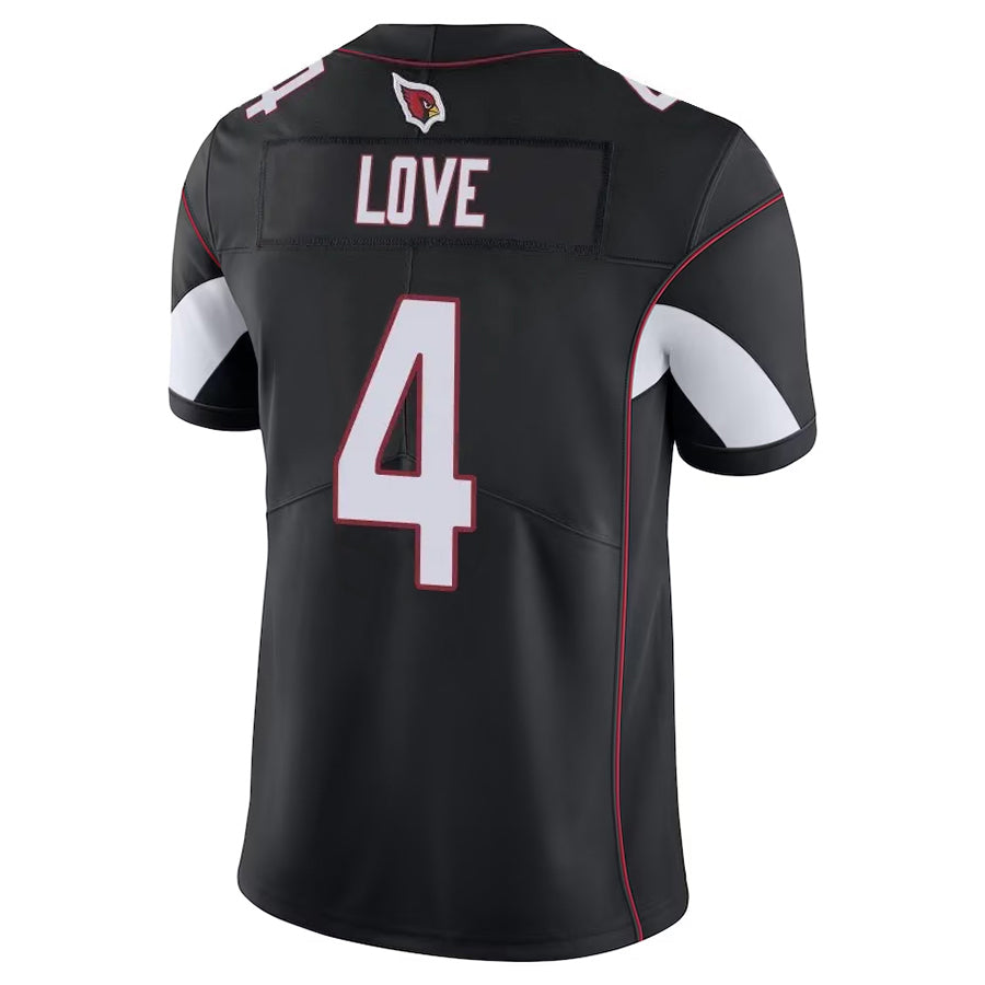 Fenge A.Cardinals #4 Jeremiyah Love Player Black Vapor Limited Home Game Stitched Jerseys