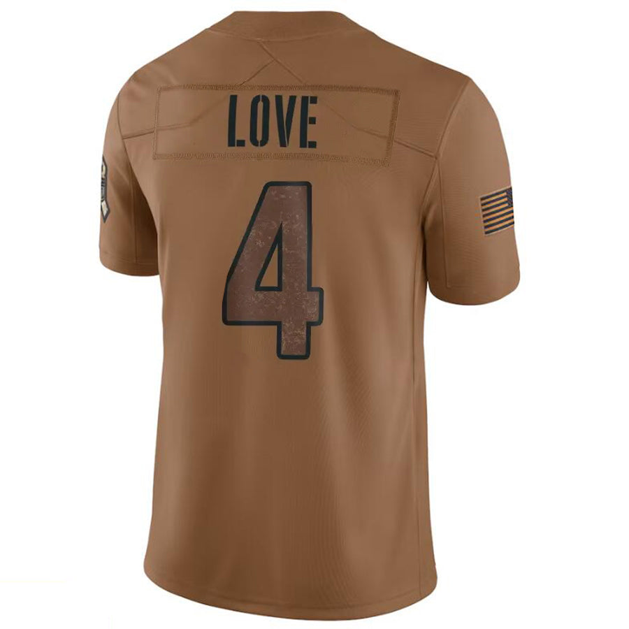 Fenge A.Cardinals #4 Jeremiyah Love Player Brown Limited Salute To Service Game Stitched Jerseys