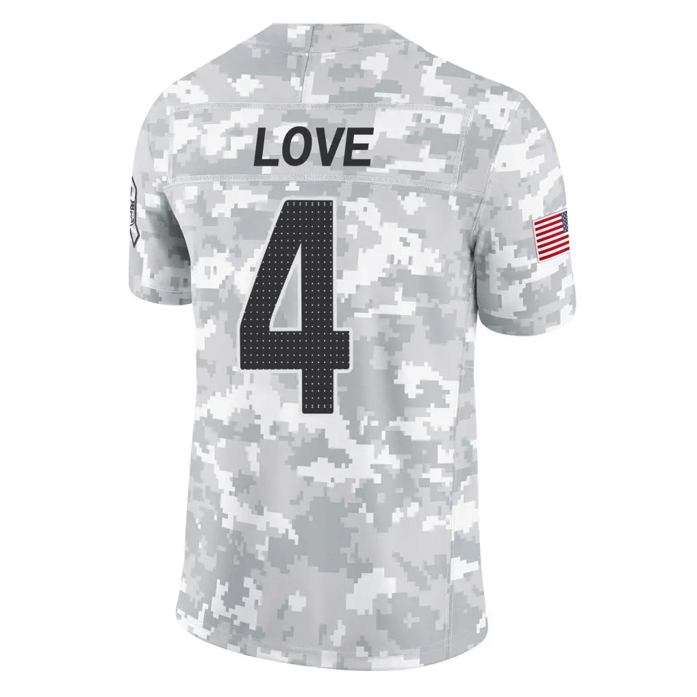 Fenge A.Cardinals #4 Jeremiyah Love Player Camo Salute to Service Limited Home Stitched Jerseys