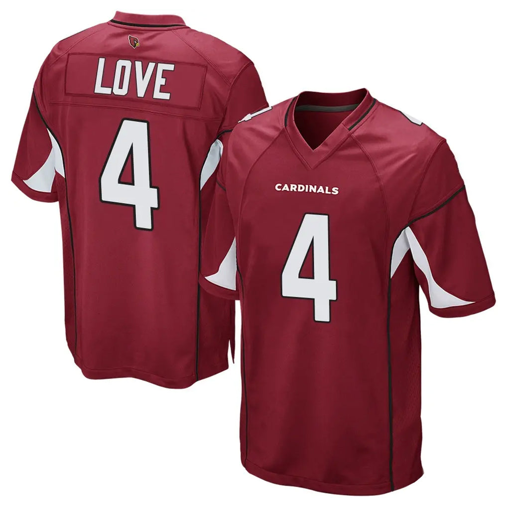 Fenge A.Cardinals #4 Jeremiyah Love Player Cardinal Home Game Stitched Jerseys
