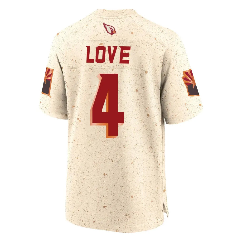 Fenge A.Cardinals #4 Jeremiyah Love Player Cream Rivalries Collection Game Stitched Jerseys