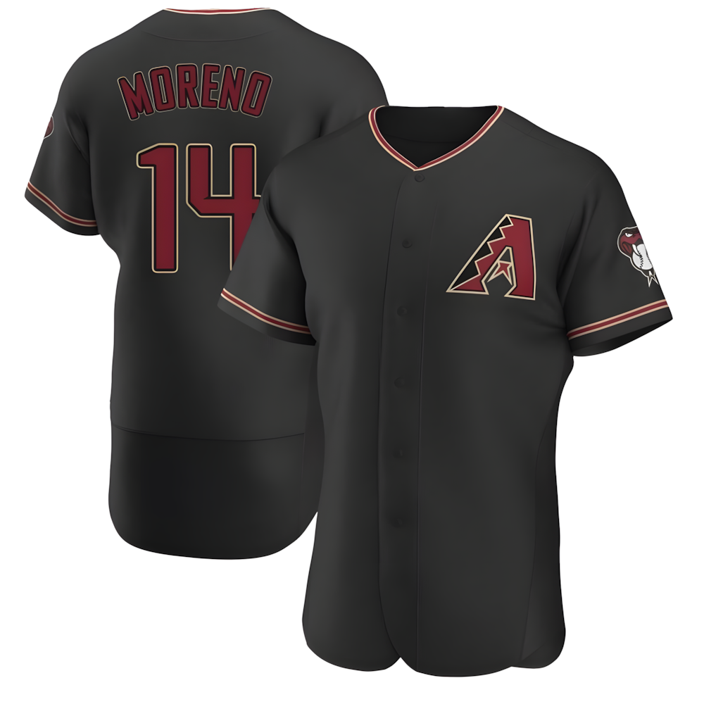 Fenge A.Diamondbacks #14 Gabriel Moreno Player Black Authentic Alternate Stitched Jerseys