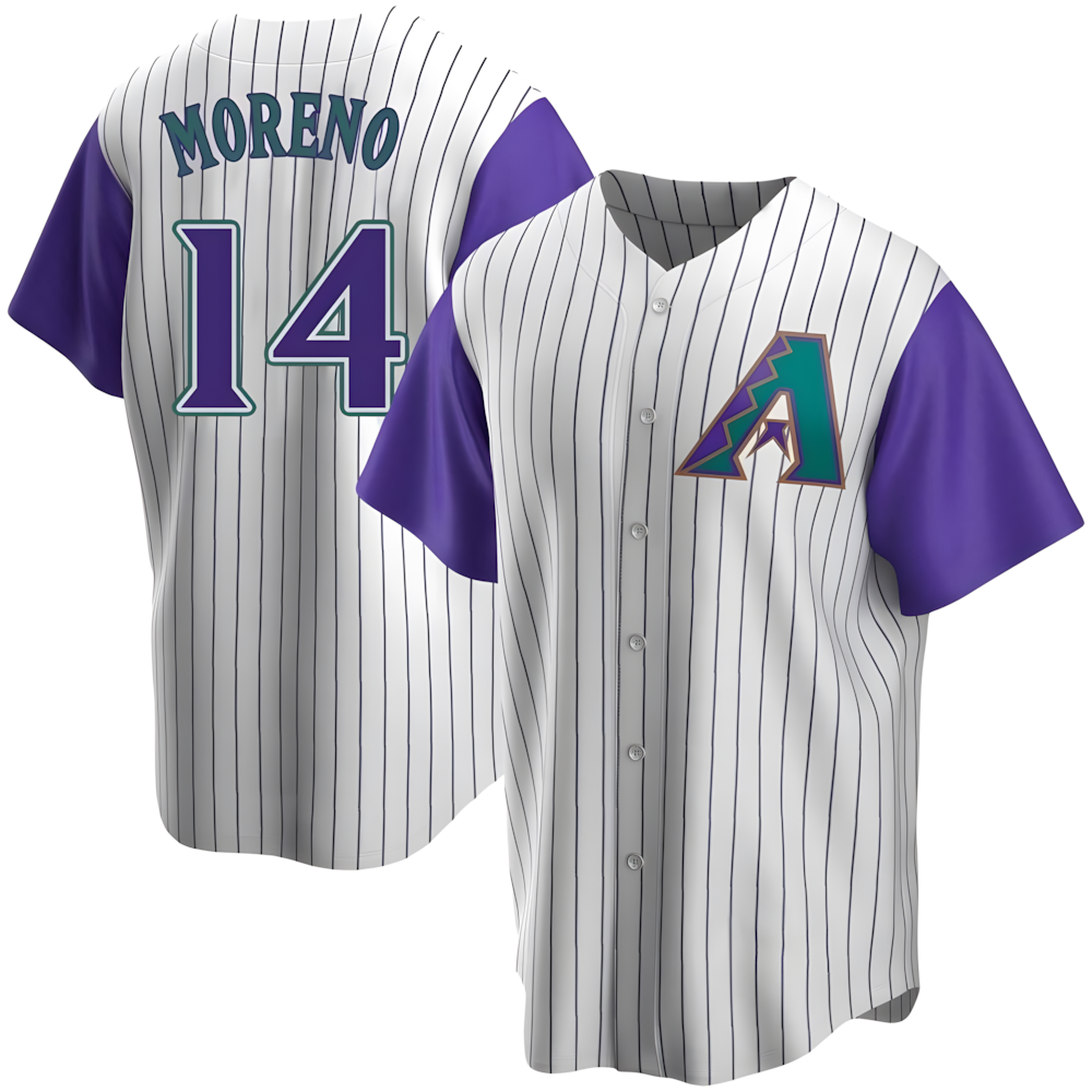 Fenge A.Diamondbacks #14 Gabriel Moreno Player Purple Replica Alternate Cooperstown Collection Stitched Jerseys