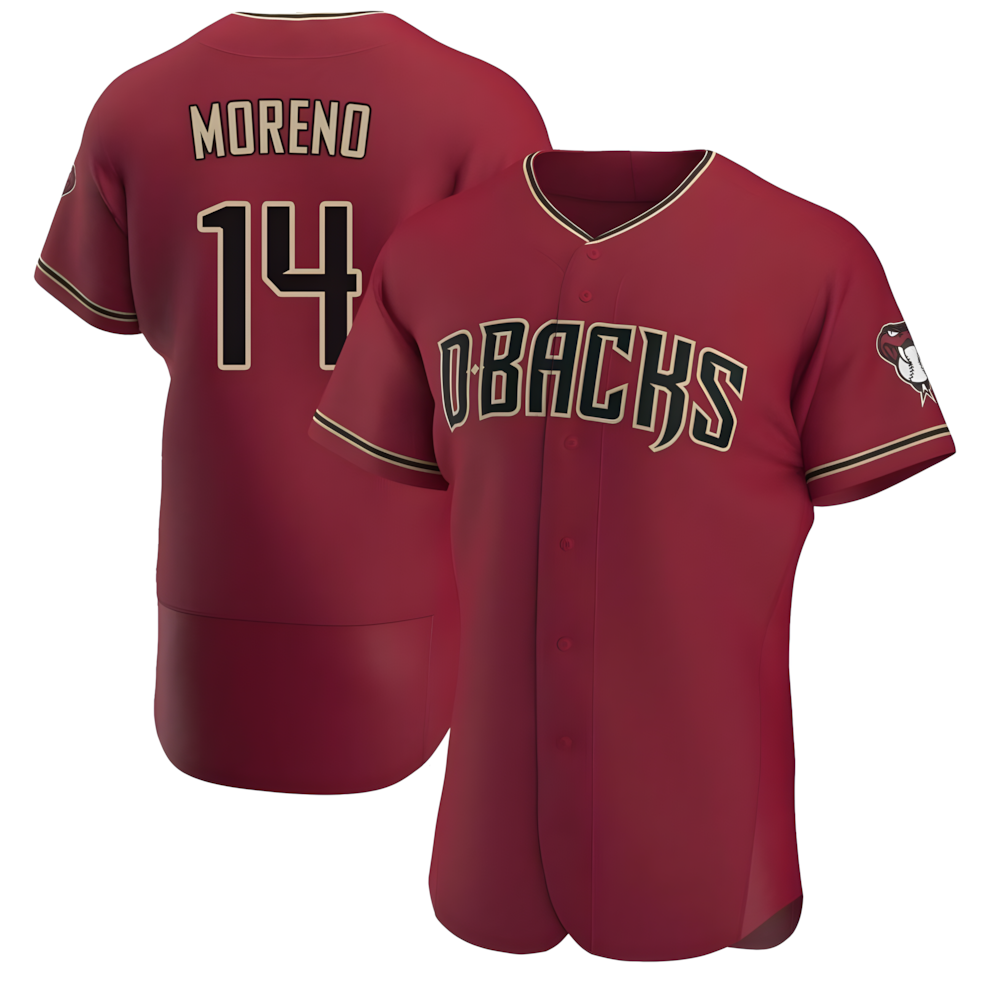 Fenge A.Diamondbacks #14 Gabriel Moreno Player Red Authentic Crimson Alternate Stitched Jerseys