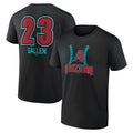 Fenge A.Diamondbacks #23 Zac Gallen Player Black Fuse City Connect round collar T shirt Stitched Jerseys