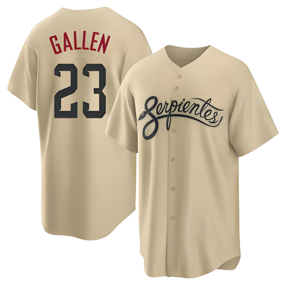 Fenge A.Diamondbacks #23 Zac Gallen Player Light Brown City Connect Cool Replica Stitched Jerseys