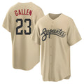 Fenge A.Diamondbacks #23 Zac Gallen Player Light Brown City Connect Cool Replica Stitched Jerseys
