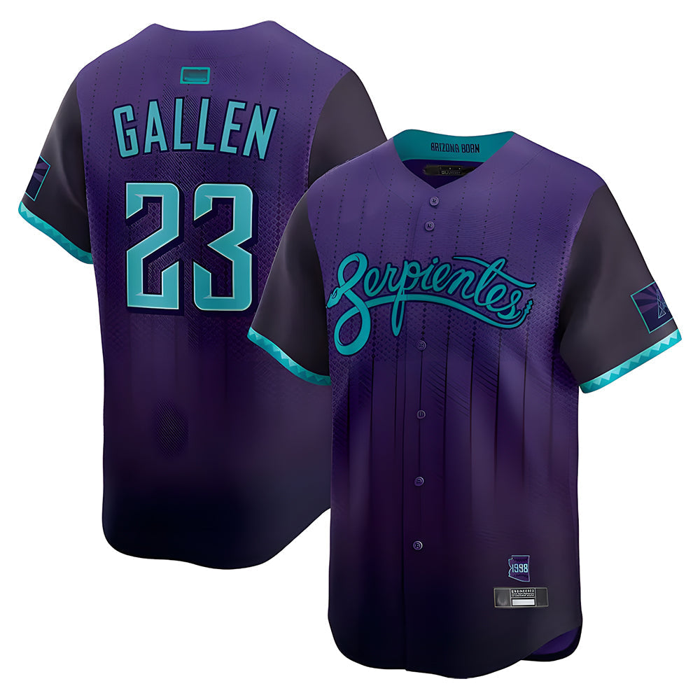 Fenge A.Diamondbacks #23 Zac Gallen Player Purple City Connect Limited Vapor Stitched Jerseys