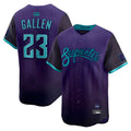 Fenge A.Diamondbacks #23 Zac Gallen Player Purple City Connect Limited Vapor Stitched Jerseys