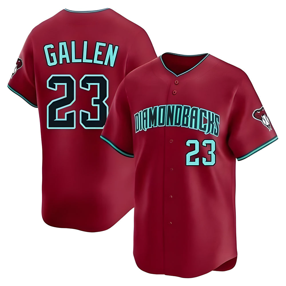 Fenge A.Diamondbacks #23 Zac Gallen Player Red Blue reserve Replica Game Stitched Jerseys