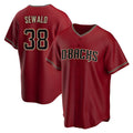 Fenge A.Diamondbacks #38 Paul Sewald Player Red Alternate Replica Stitched Jersey