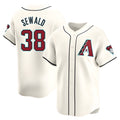 Fenge A.Diamondbacks #38 Paul Sewald Player White Limited Home Stitched Jersey