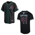 Fenge A.Diamondbacks #41 Carlos Santana Player Black Player game time Stitched Jersey