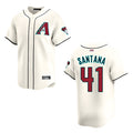 Fenge A.Diamondbacks #41 Carlos Santana Player Cream game time Stitched Jersey