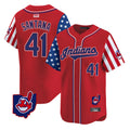 Fenge A.Diamondbacks #41 Carlos Santana Player Red Independence Day Vapor Premier Limited Stitched Jersey