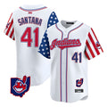 Fenge A.Diamondbacks #41 Carlos Santana Player White Independence Day Vapor Premier Limited Stitched Jersey