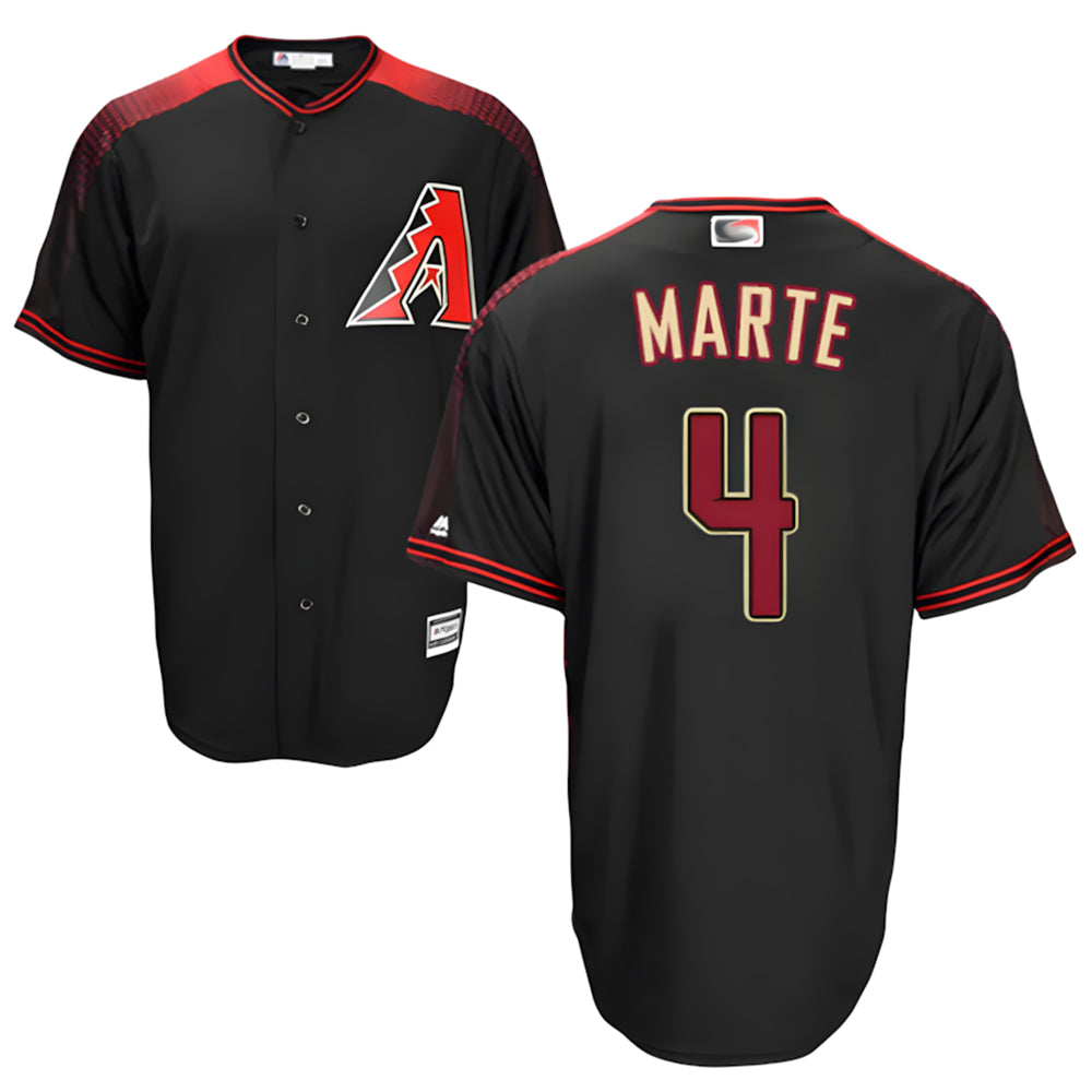 Fenge A.Diamondbacks #4 Ketel Marte Player Black Big & Tall Replica Limited Stitched Jerseys