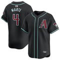 Fenge A.Diamondbacks #4 Ketel Marte Player Black Replica Game Stitched Jerseys