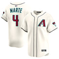 Fenge A.Diamondbacks #4 Ketel Marte Player Cream Limited Stitched Jerseys