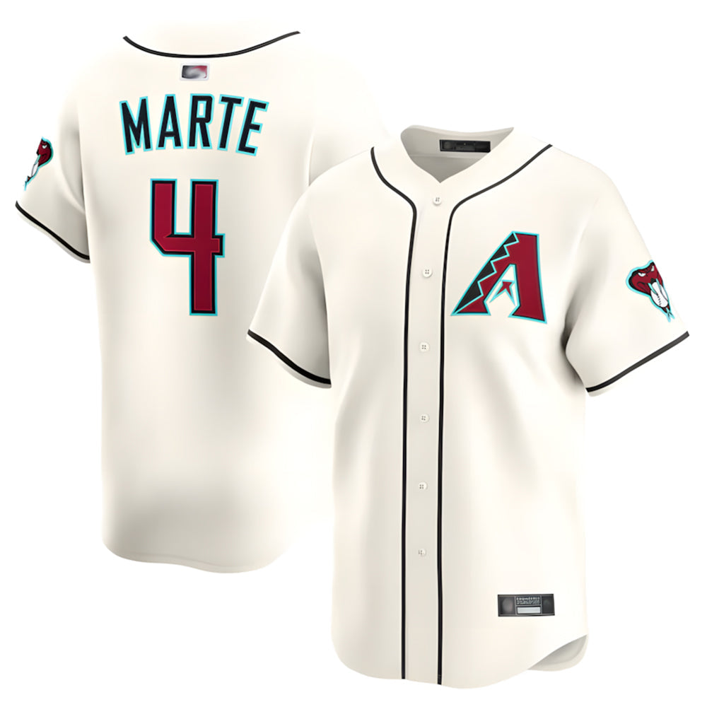 Fenge A.Diamondbacks #4 Ketel Marte Player Cream Limited Stitched Jerseys