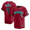 Fenge A.Diamondbacks #4 Ketel Marte Player Red Home Limited Stitched Jerseys