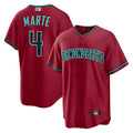 Fenge A.Diamondbacks #4 Ketel Marte Player Red Home Replica Stitched Jerseys