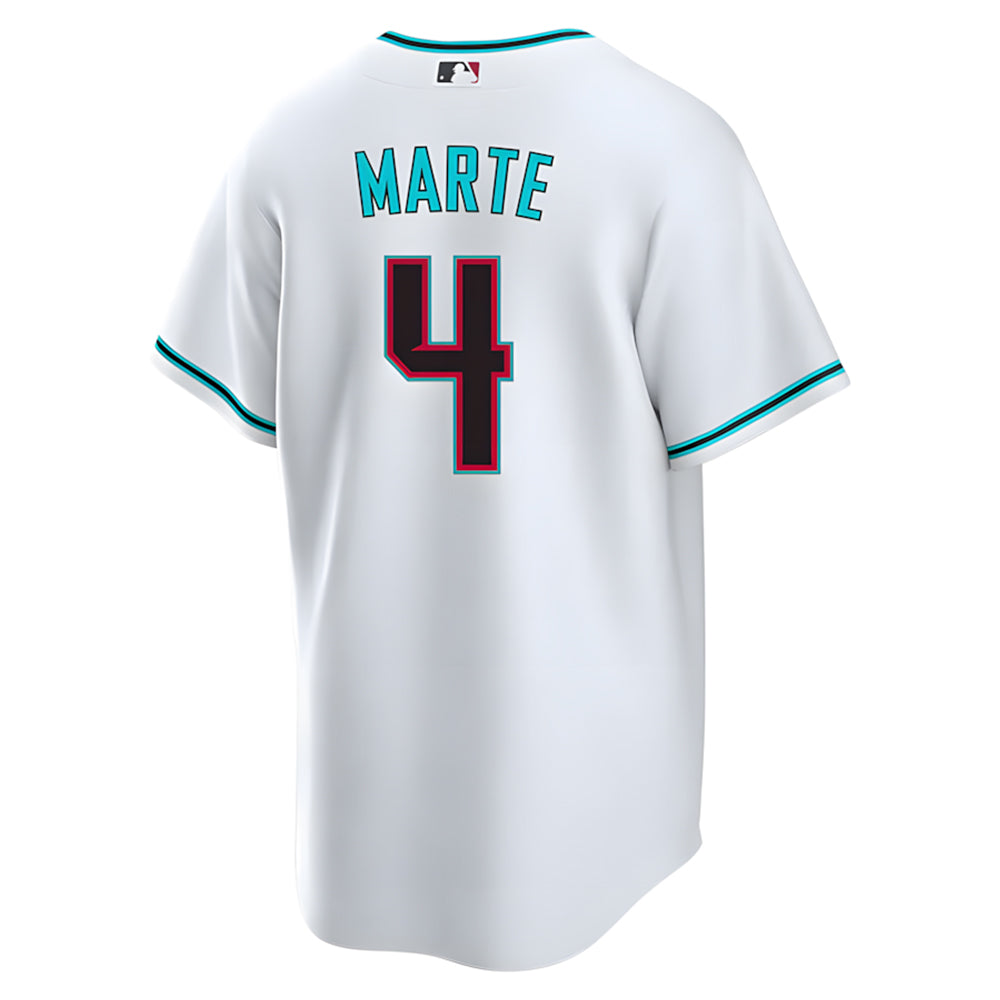 Fenge A.Diamondbacks #4 Ketel Marte Player White Replica Alt Game Stitched Jerseys