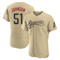 Fenge A.Diamondbacks #51 Randy Johnson Player Gold City Connect Stitched Jerseys