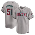 Fenge A.Diamondbacks #51 Randy Johnson Player Gray Limited Away Stitched Jerseys