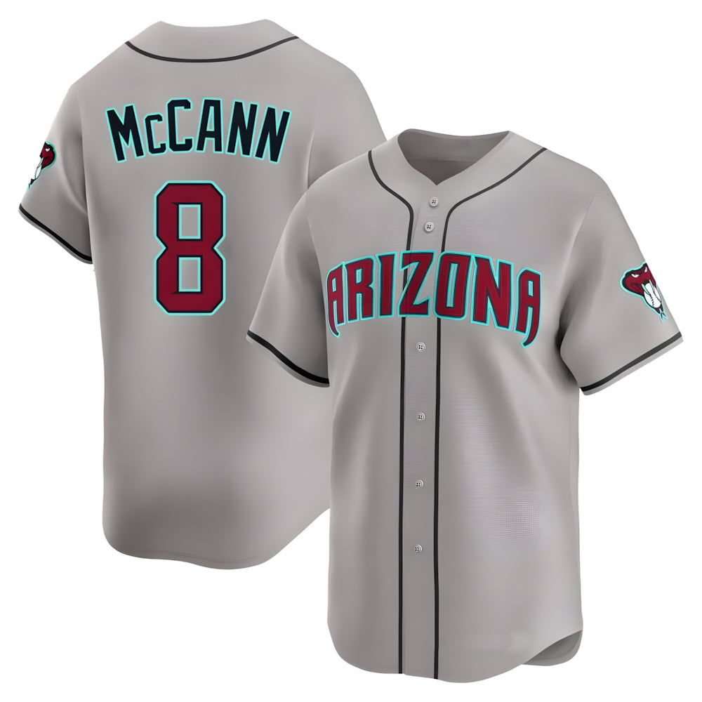Fenge A.Diamondbacks #8 James McCann Player Gray Limited Alternate Stitched Jersey