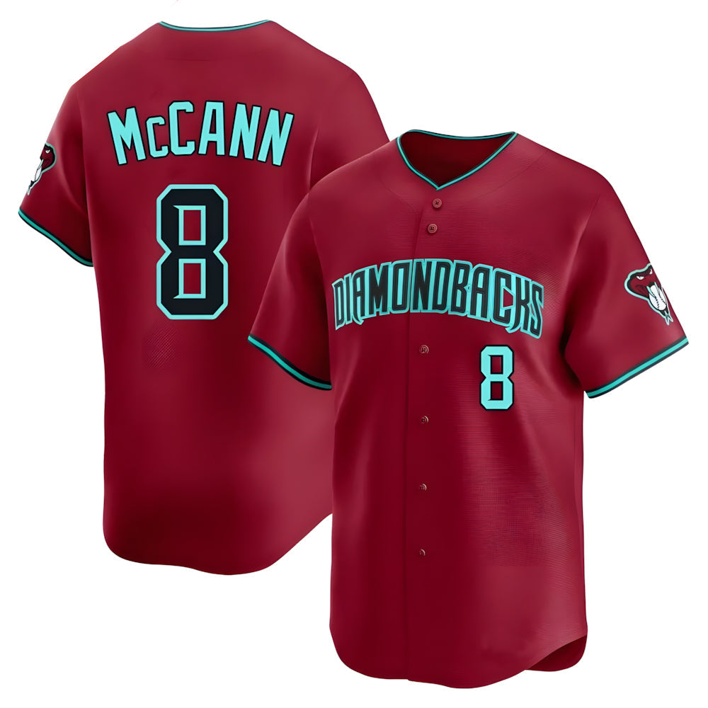 Fenge A.Diamondbacks #8 James McCann Player Red Limited Alternate Stitched Jersey