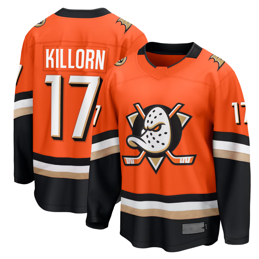 Fenge A.Ducks #17 Alex Killorn Orange Home Breakaway Jerseys