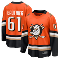 Fenge A.Ducks #61 Cutter Gauthier Orange Home Breakaway Jerseys