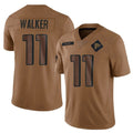 Fenge A.Falcons #11 Jalon Walker Player Brown Salute To Service Limited Stitched Jerseys