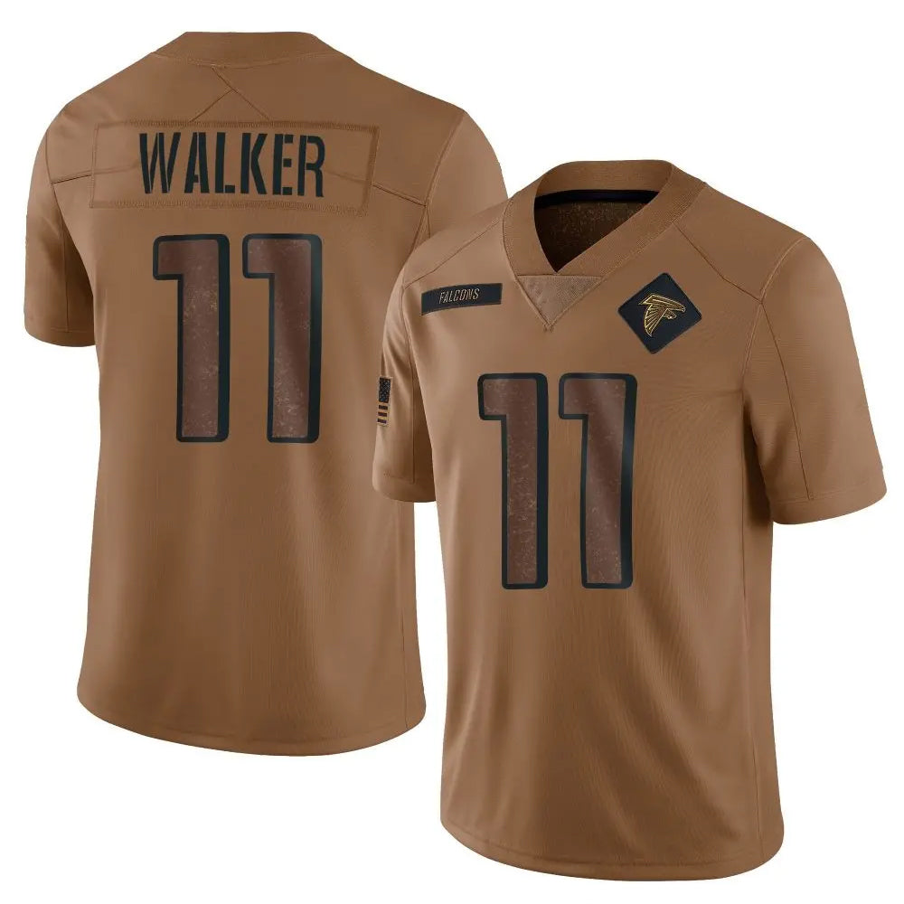 Fenge A.Falcons #11 Jalon Walker Player Brown Salute To Service Limited Stitched Jerseys