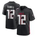 Fenge A.Falcons #12 Avieon Terrell Player Black Home Game Stitched Jerseys