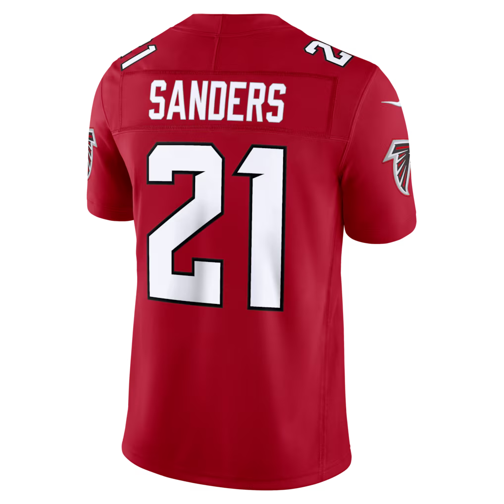 Fenge A.Falcons #21 Deion Sanders Red Vapor F.U.S.E. Stitched Retired Limited Stitched Jerseys