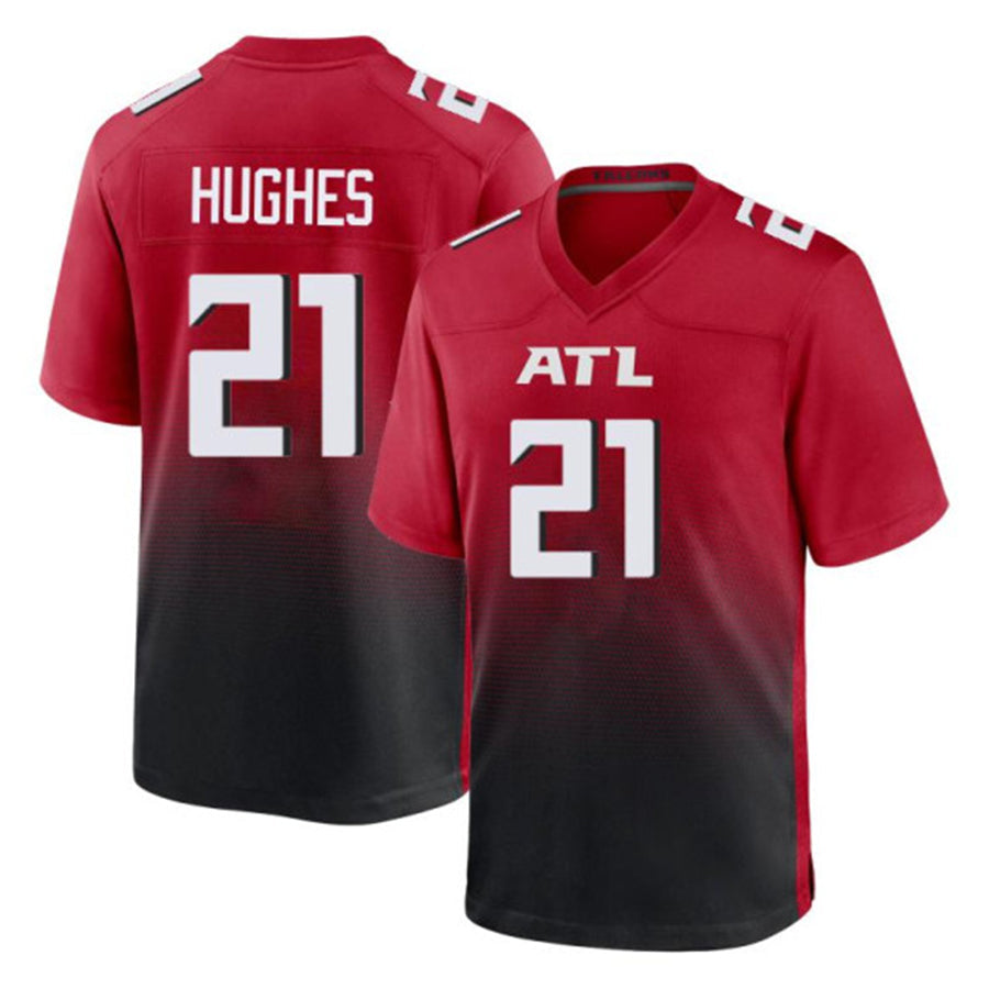 Fenge A.Falcons #21 Mike Hughes Player Red Home Game  Stitched Jerseys