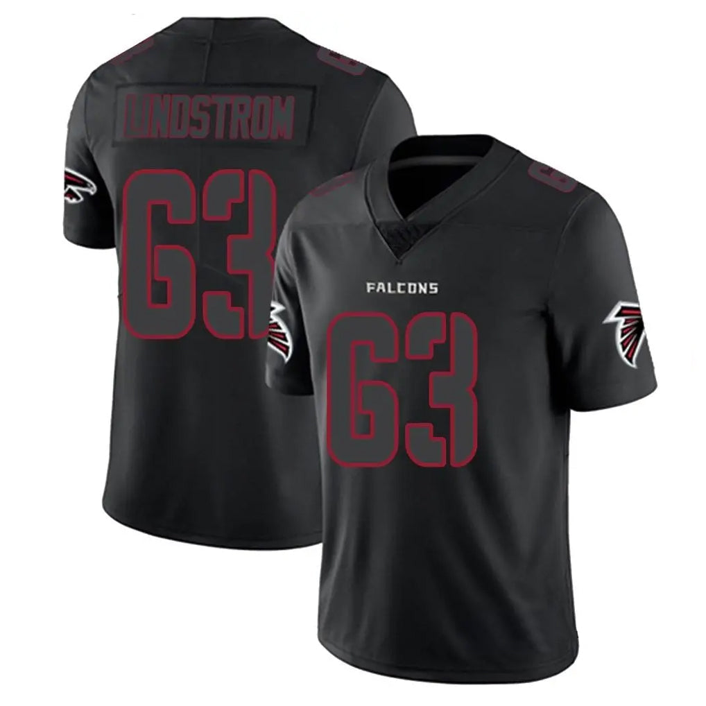 Fenge A.Falcons #63 Chris Lindstrom Player Black Impact Limited Game Stitched Jerseys