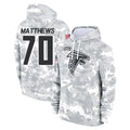 Fenge A.Falcons #70 Jake Matthews Player Arctic Camo Salute to Service Limited Hoodie Stitched Jerseys