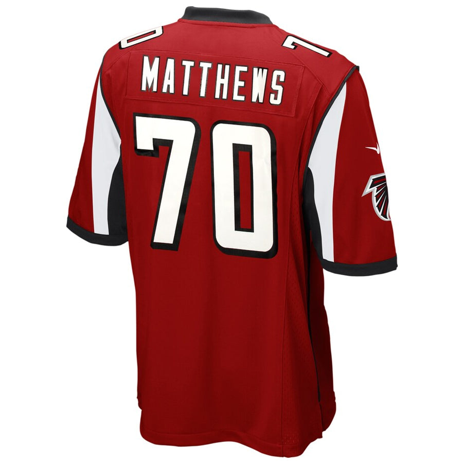 Fenge A.Falcons #70 Jake Matthews Player Red Game Stitched Jerseys